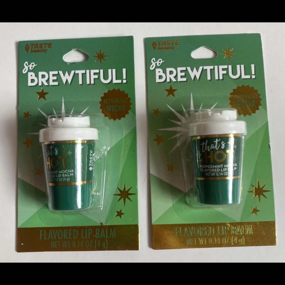 BOGO: “So Brewtiful” by Taste Beauty: Peppermint Mocha Flavored Lip Balm - Green